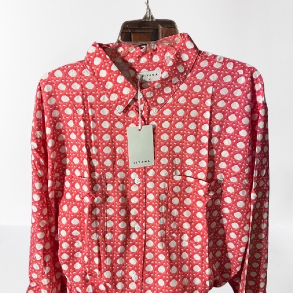 Charming Raspberry Dot Women's Luxury Pajama Set XL BACK in STOCK! - Picture 5 of 5